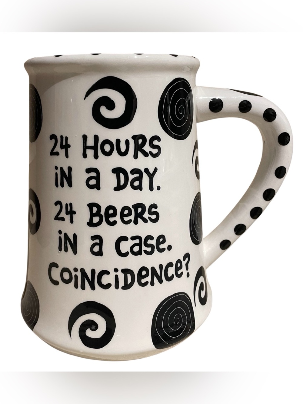Lorrie Veasey Our Name is Mud Ceramic Beer Mug Cup Stein Tankard 24 oz Funny 6"